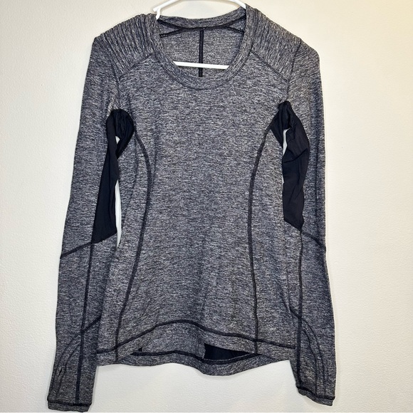 lululemon athletica Tops - Lululemon Star Runner Women Activewear Top 4 Gray Zipped Pocket Long Sleeve Tee